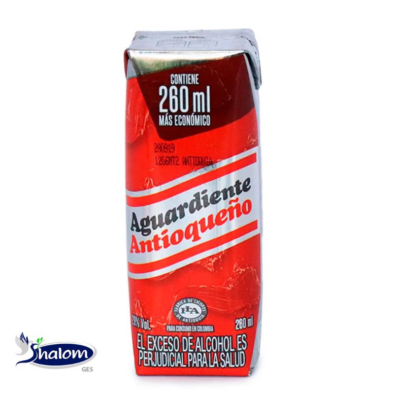 Aguardiente Antioqueño Rojo Tetra *260Ml