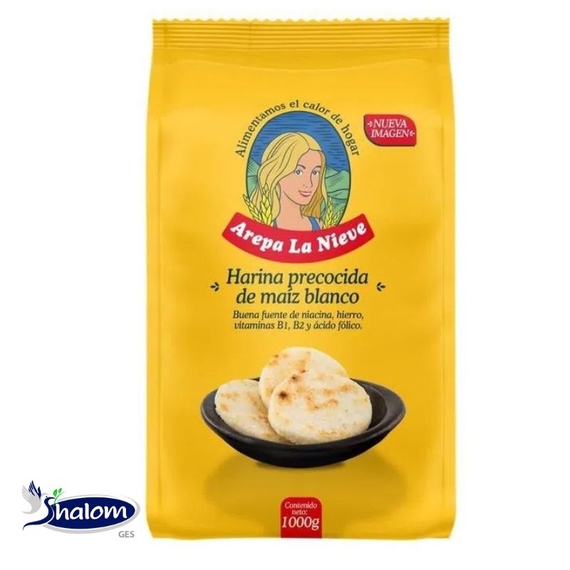 Harina De Maiz Blanco La Nieve *1000Gr