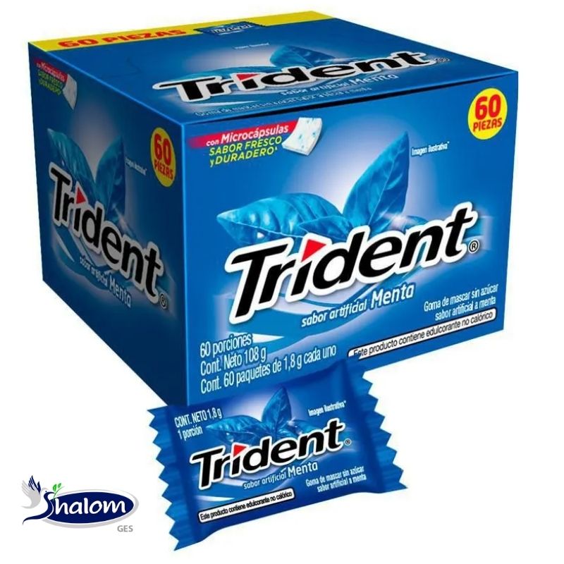 Chicle Trident Menta Caja*60Un