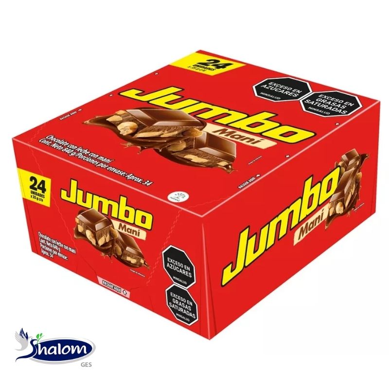 CHOCOLATINA CON MANI JUMBO JET X35GR - CAJAX24
