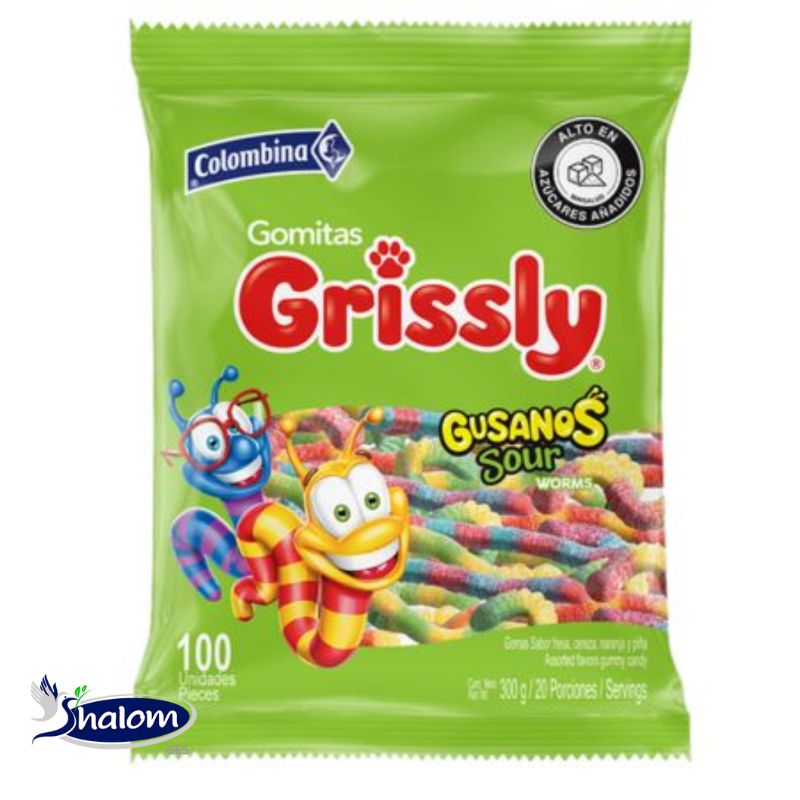 Gomas Grissly Gusanos *300Gr