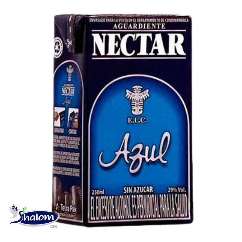 Aguardiente Nectar Azul Sin Azucar Tetra Pack *250Ml