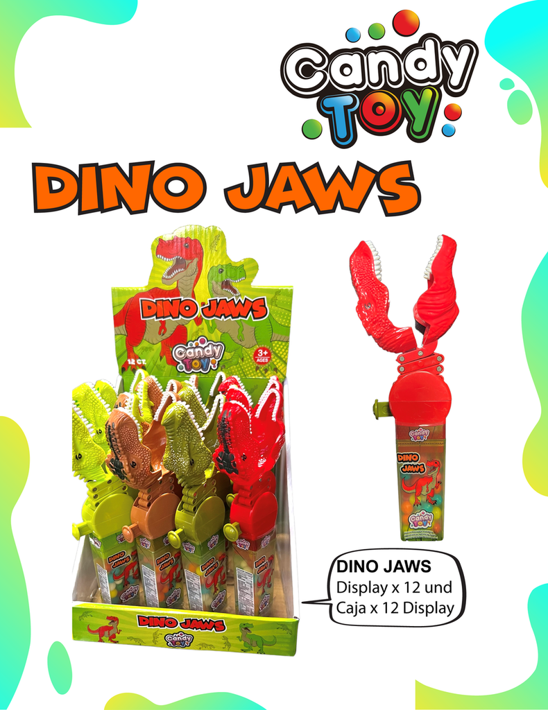 CANDY TOY DINO JAWS - 1 UND