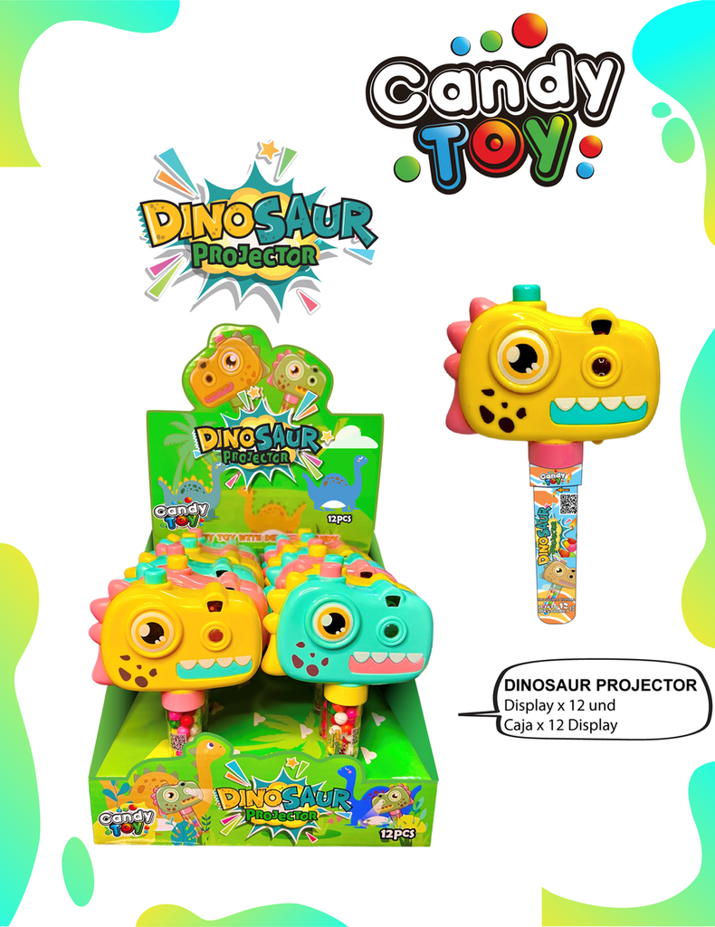CANDY TOY DINOSAUR PROJECTOR - 12 UND