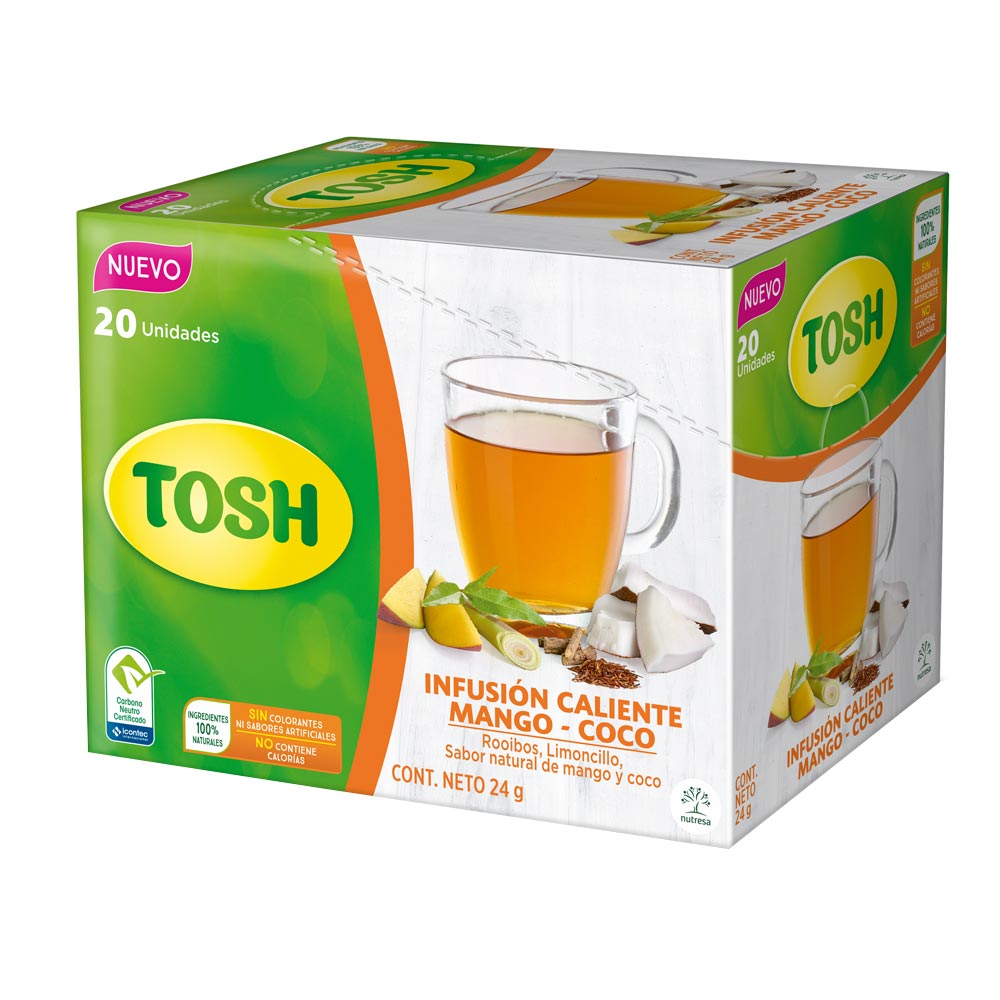 Infusión Tosh Mango Coco 24G 20Sob 20Un