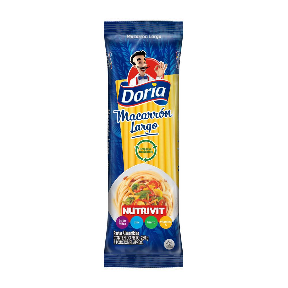 Macarron Largo Doria Clasica X 250G