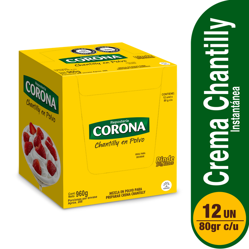 Crema Reposera Corona Chantilly 12Plx 80G