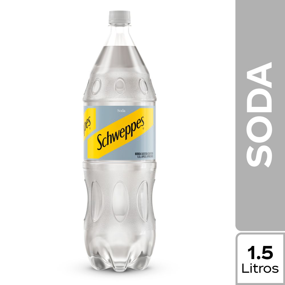 SCHWEPPES SODA 1,5 LT NR * 12 UNDS