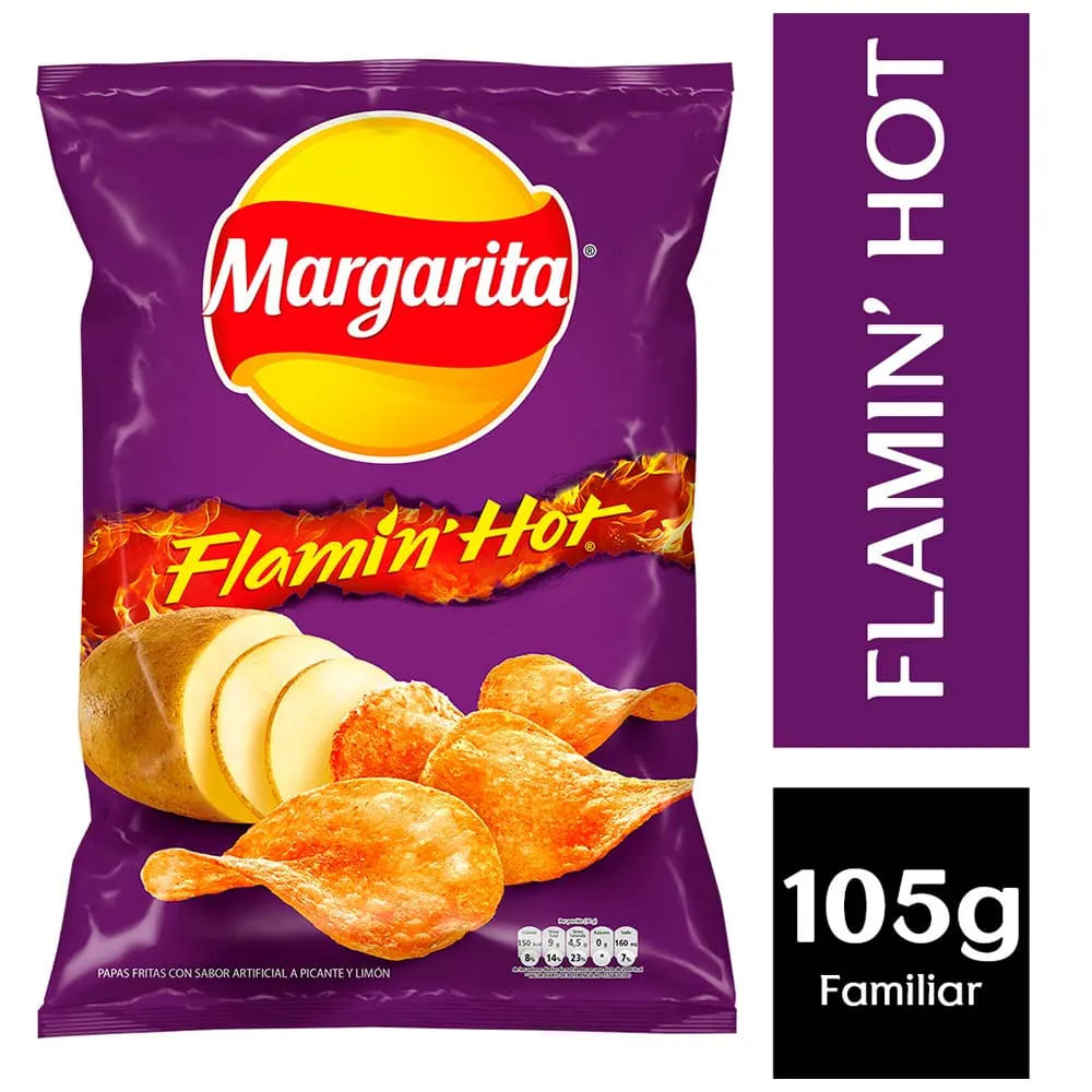 PAPAS MARGARITA FLAMIN HOT 105G