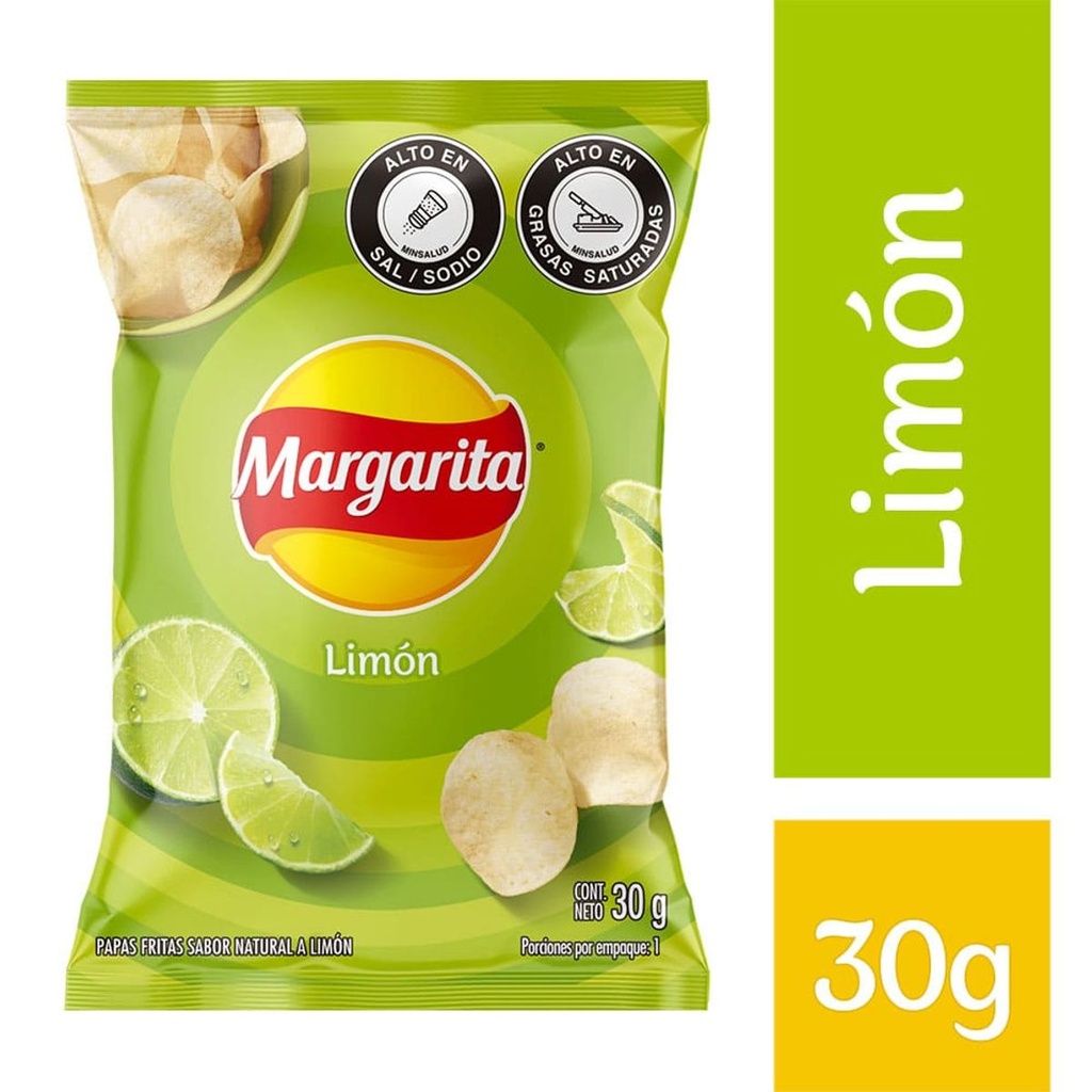 PAPAS MARGARITA LIMON 30G