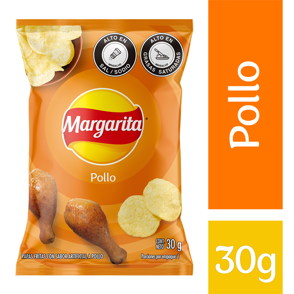 PAPAS MARGARITA POLLO 30G X 12 - BOLSA