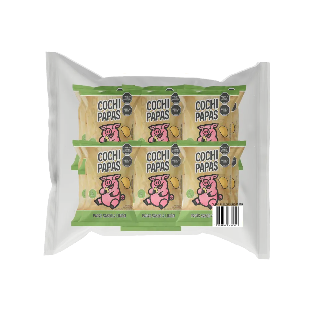 12 Pack Papas Limón 20 GR