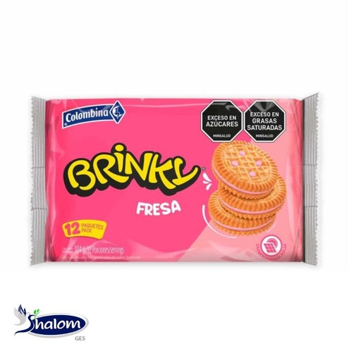 [EC10509] Galleta  Brinky Fresa *12Un