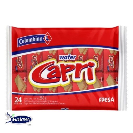[EC1268] Galleta Capri Wafer Fresa *24Un