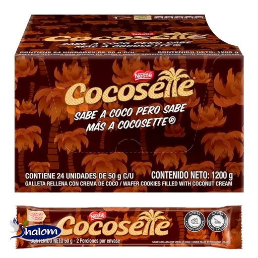 [EC1286] GALLETA COCOSETTE MAXIWAFFER X50GR - CAJAX24