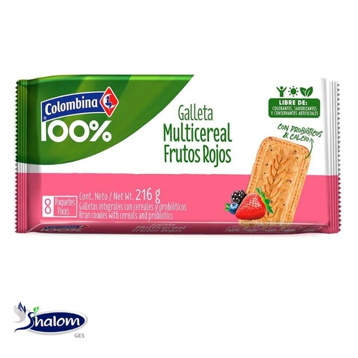 [EC9947] Galleta Colombina Multicereal Frutos Rojos *216Grs