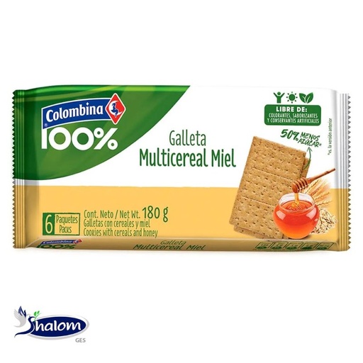 [EC9950] Galleta Colombina Multicereal Miel *300Grs