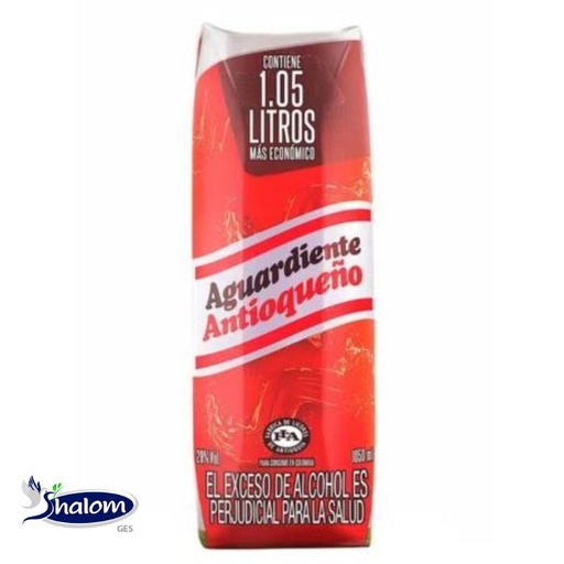 [EC53] Aguardiente Antioqueño Rojo Tetra *1050Ml