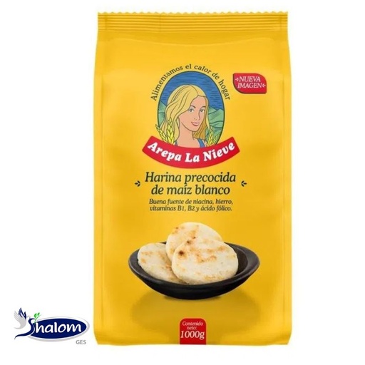 [EC2758] Harina De Maiz Blanco La Nieve *1000Gr