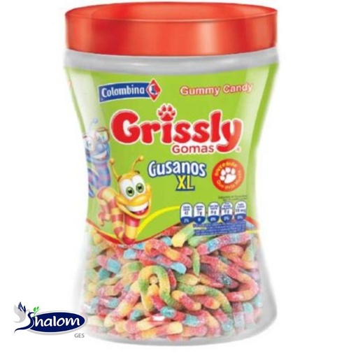 [EC874] Gomas Grissly Gusanos Tarro *600Gr