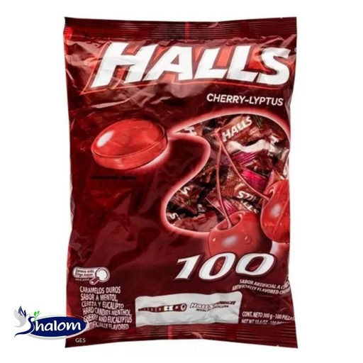 [EC885] Mentas Halls Pepa Cherry Bolsa*100Un