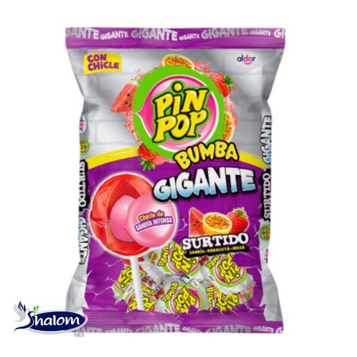 [EC1051] Pin Pop Gigante Surtido Bolsa*24Un