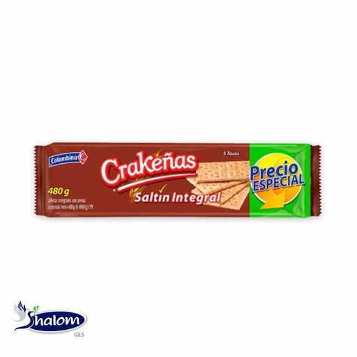 [EC1306] Galleta Crakeñas Saltin Integral *480Gr