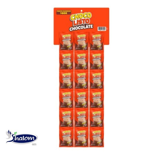 [EC3003] Chocolisto *18Sobres*15Gr