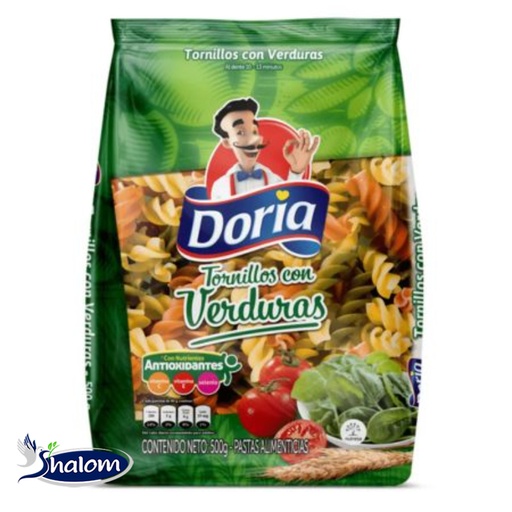 [EC1907] Pasta Doria Tornillos Verduras *500Gr
