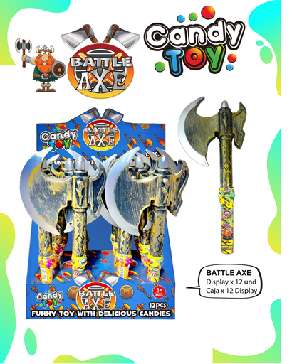 [EC] CANDY TOY BATTLE AXE - 1 UND