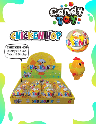[EC] CANDY TOY CHICKEN HOP - 12 UND