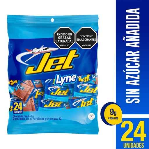 [EC1432] Chocolatina Jet Lyne 12Bol X 24Und X 9G