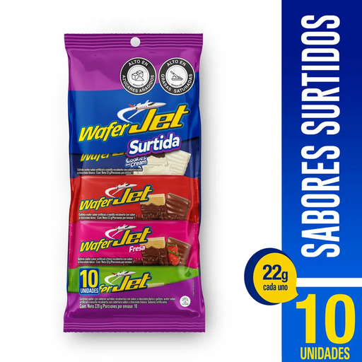 [EC1435] Jet Wafer Surtida 40Bja X 10Un X 22G