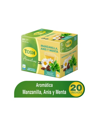 [EC1478] Infusión Tosh Manzanilla Anis Menta 20G 20Sob 20Un