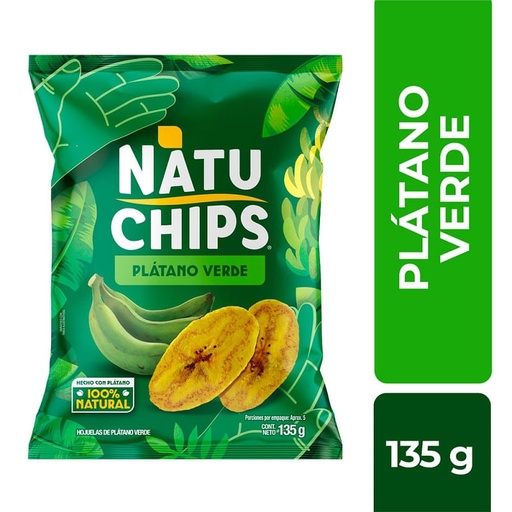 [EC1624] NATUCHIPS PLATANO VERDE 135G