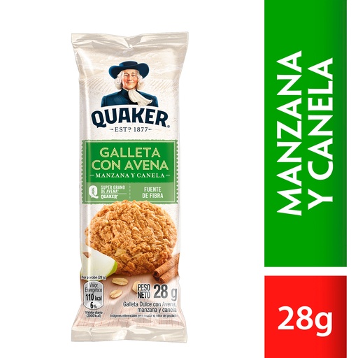 [EC1628] QUAKER AVENA MANZANA CANELA 30G X 6